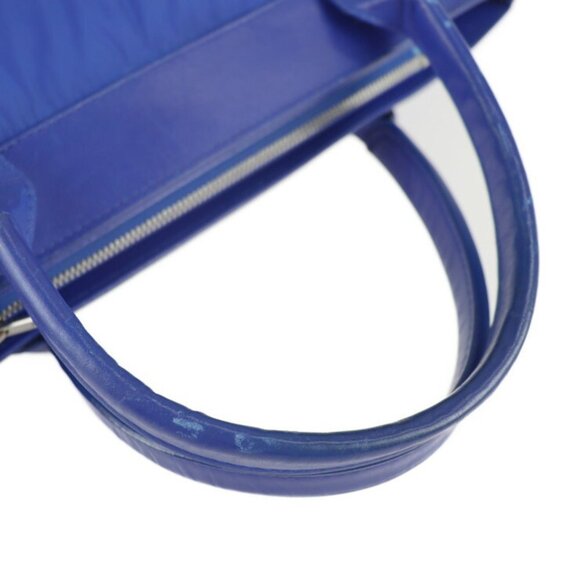 BALENCIAGA Blue Leather Tote Bag - Picture 6 of 9
